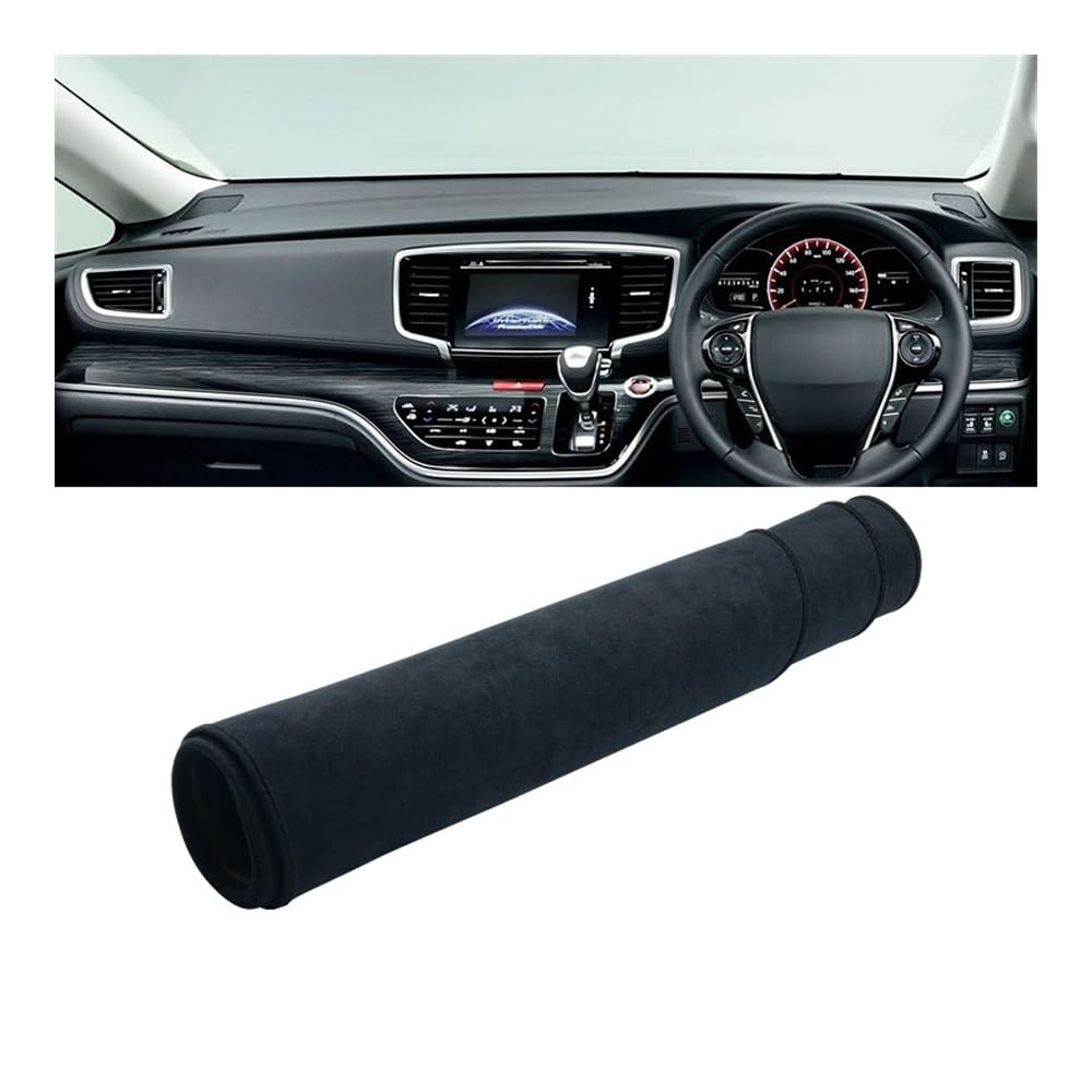 Armaturenbrett-Pad Auto Dashboard Abdeckung Matte Dash Board Sonnenschutz Pad Instrument Panel Teppiche Für Hon┐da Für Odyssey RC1 2013 2014 2015 2016 2017 2018(B RHD Black) von QGBUSQ
