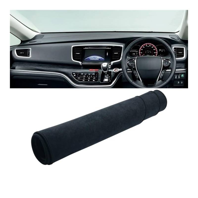 Armaturenbrett-Pad Auto Dashboard Abdeckung Matte Dash Board Sonnenschutz Pad Instrument Panel Teppiche Für Hon┐da Für Odyssey RC1 2013 2014 2015 2016 2017 2018(B RHD Black) von QGBUSQ