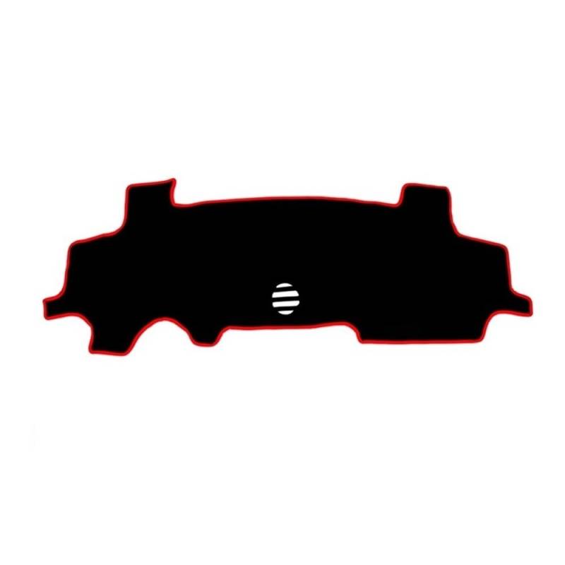 Armaturenbrett-Pad Auto Dashboard Abdeckung Matte Pad Dashmat Dash Sonnenschutzdach Teppich Für Peuge&ot 107 2005 2006 2007 2008 2009 2010 2011 2012 2013 2014(RHD,Black(Red Edge)) von QGBUSQ