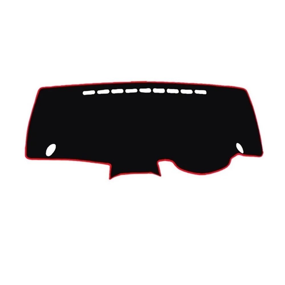 Armaturenbrett-Pad Auto Dashboard Abdeckung Matte Pad Dashmat Sonnenblende Dash Board Kissen Teppich Für Hon┐da Für Fit Jazz 2009 2010 2011 2012 2013(Left Hand Drive,Red Edge) von QGBUSQ