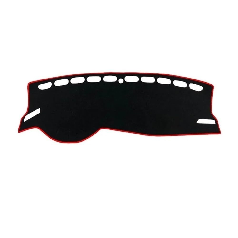 Armaturenbrett-Pad Auto Dashboard Abdeckung Matte Pad Dashmat Sonnenschutz Schützen Teppich Für V&W Für POLO 2018 2019 2020 2021 2022(Right Hand Drive,Black Edge) von QGBUSQ