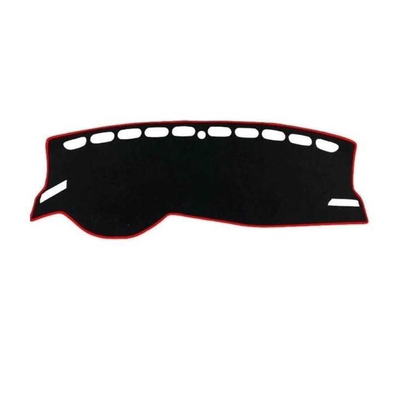 Armaturenbrett-Pad Auto Dashboard Abdeckung Matte Pad Dashmat Sonnenschutz Schützen Teppich Für V&W Für POLO 2018 2019 2020 2021 2022(Right Hand Drive,Black Edge) von QGBUSQ