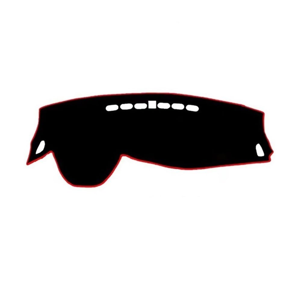Armaturenbrett-Pad Auto Dashboard Abdeckung Matte Pad Protector Dashmat Sonnenschutzdach Teppich Teppich Für Chevr&olet Für Tracker 2020 2021 2022 2023(Left Hand Drive,Red Edge) von QGBUSQ