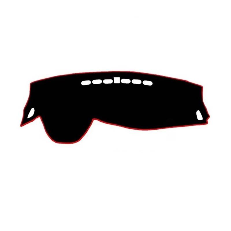 Armaturenbrett-Pad Auto Dashboard Abdeckung Matte Pad Protector Dashmat Sonnenschutzdach Teppich Teppich Für Chevr&olet Für Tracker 2020 2021 2022 2023(Left Hand Drive,Red Edge) von QGBUSQ