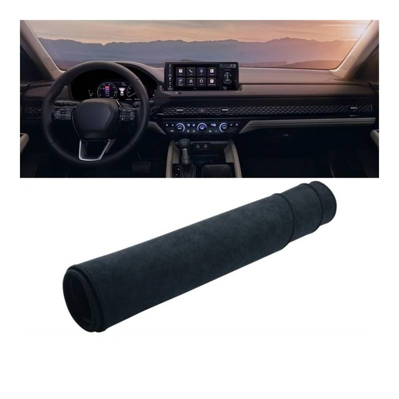 Armaturenbrett-Pad Auto Dashboard Abdeckung Matte Sonnenschutz Teppiche Nicht-Slip Fall Instrument Teppiche Für Hon┐da Für Accord 11th 2023 2024(B Black) von QGBUSQ