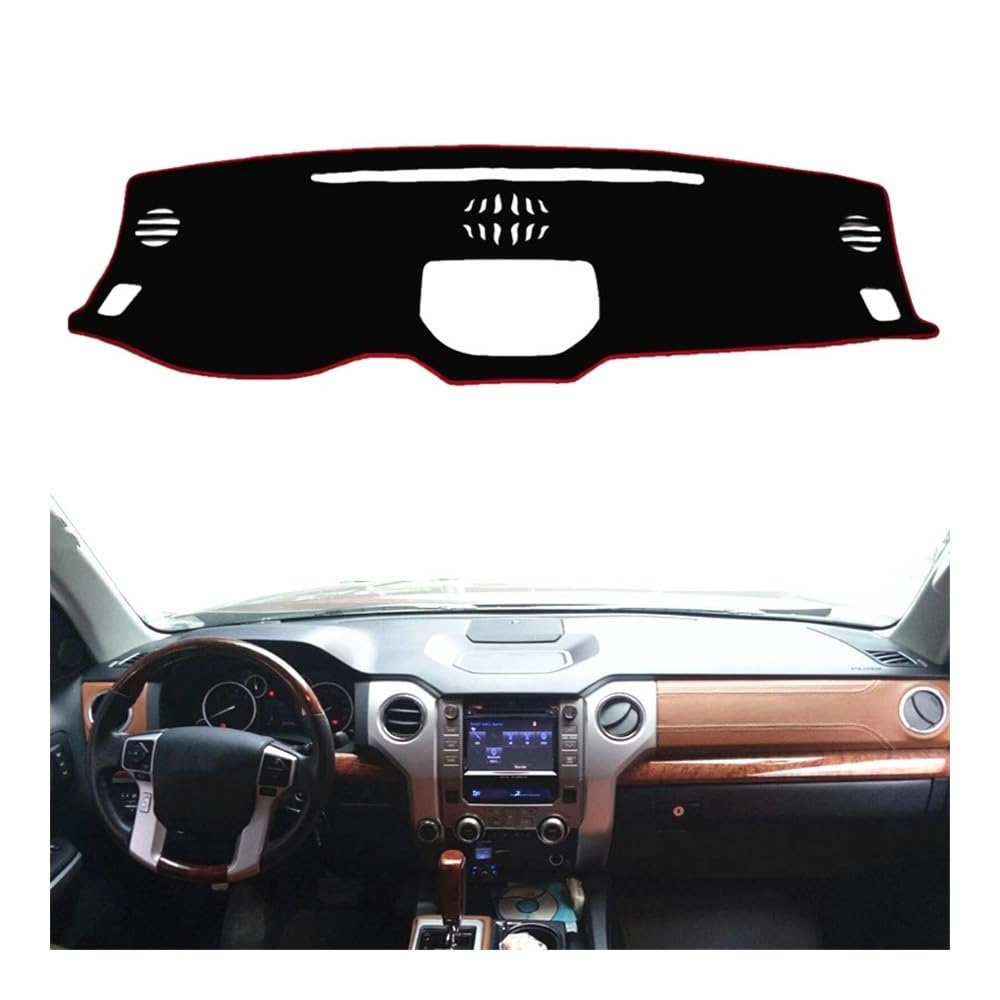 Armaturenbrett-Pad Auto Dashboard Abdeckung Sonnenblende Matte Pad Instrument Schützen Teppich Für Toy&ota Für TUNDRA 2014 2015 2016 2017 2018 2019 2020(Left Hand Drive) von QGBUSQ