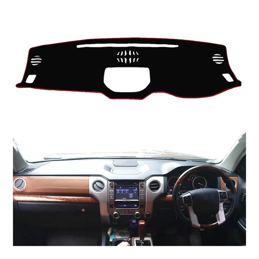 Armaturenbrett-Pad Auto Dashboard Abdeckung Sonnenblende Matte Pad Instrument Schützen Teppich Für Toy&ota Für TUNDRA 2014 2015 2016 2017 2018 2019 2020(Right Hand Drive) von QGBUSQ