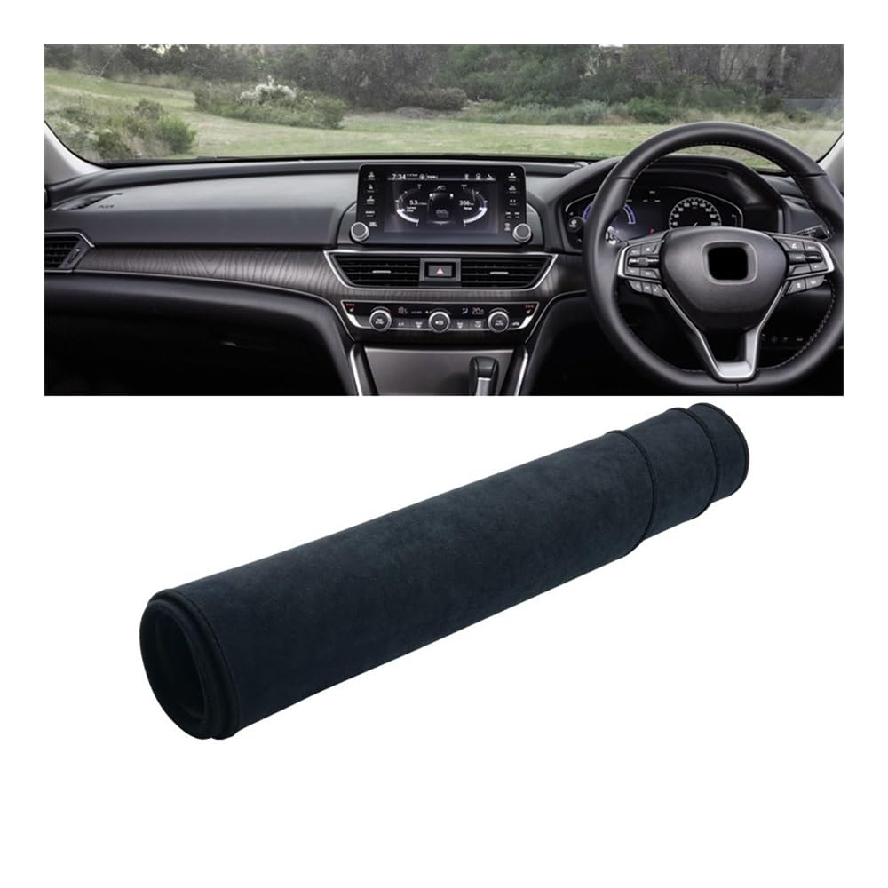 Armaturenbrett-Pad Auto Dashboard Abdeckung Sonnenschutz Matte Vermeiden Licht Pads Non-Slip Fall Teppiche Für Hon┐da Für Accord 10th 2018 2019 2020 2021 2022(B RHD Black) von QGBUSQ