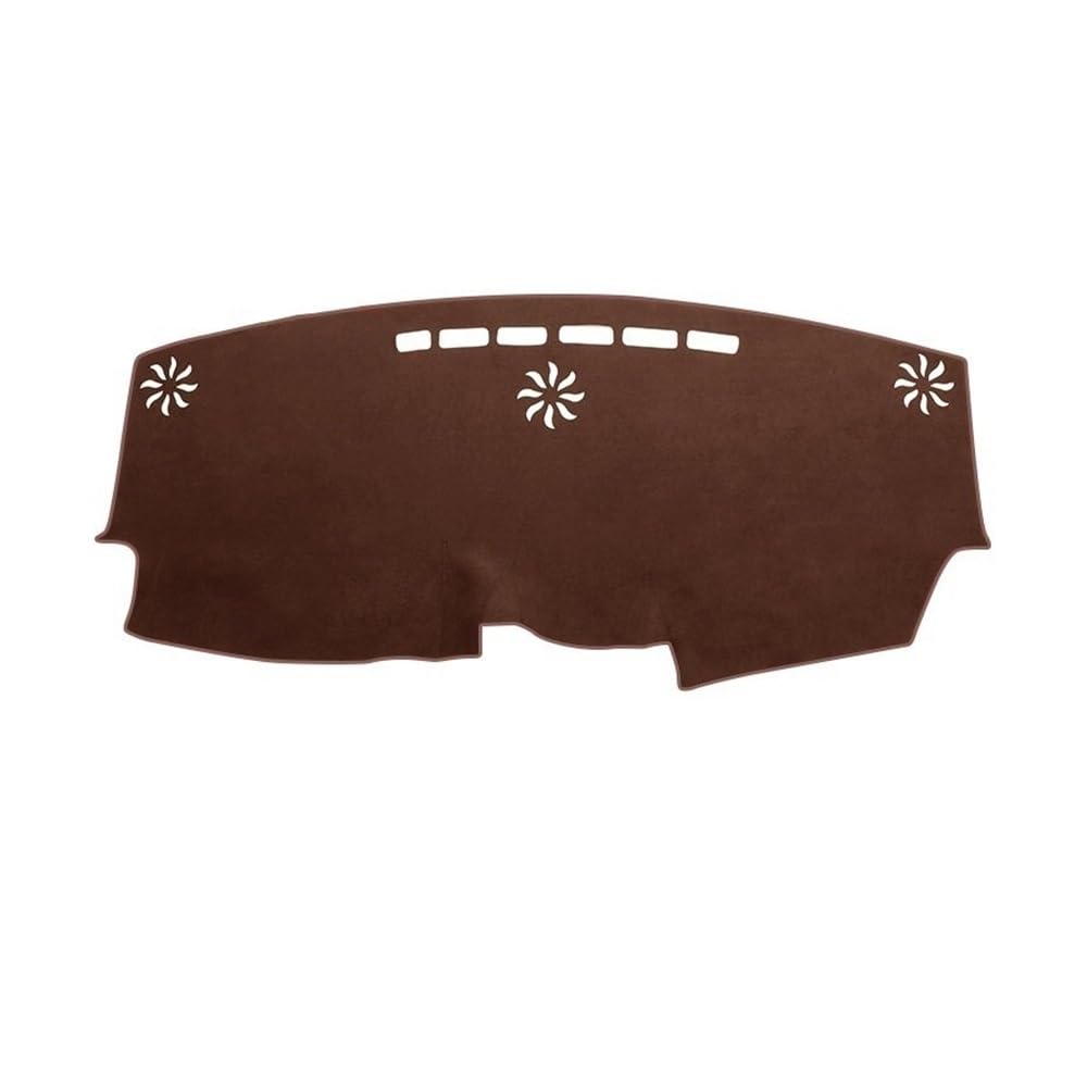Armaturenbrett-Pad Auto Dashboard Abdeckung Sonnenschutz Matten Fall Instrument Panel Pads Non-Slip Teppiche Für Toy&ota Für Sienna XL40 2021 2022 2023(Without HUD Brown) von QGBUSQ
