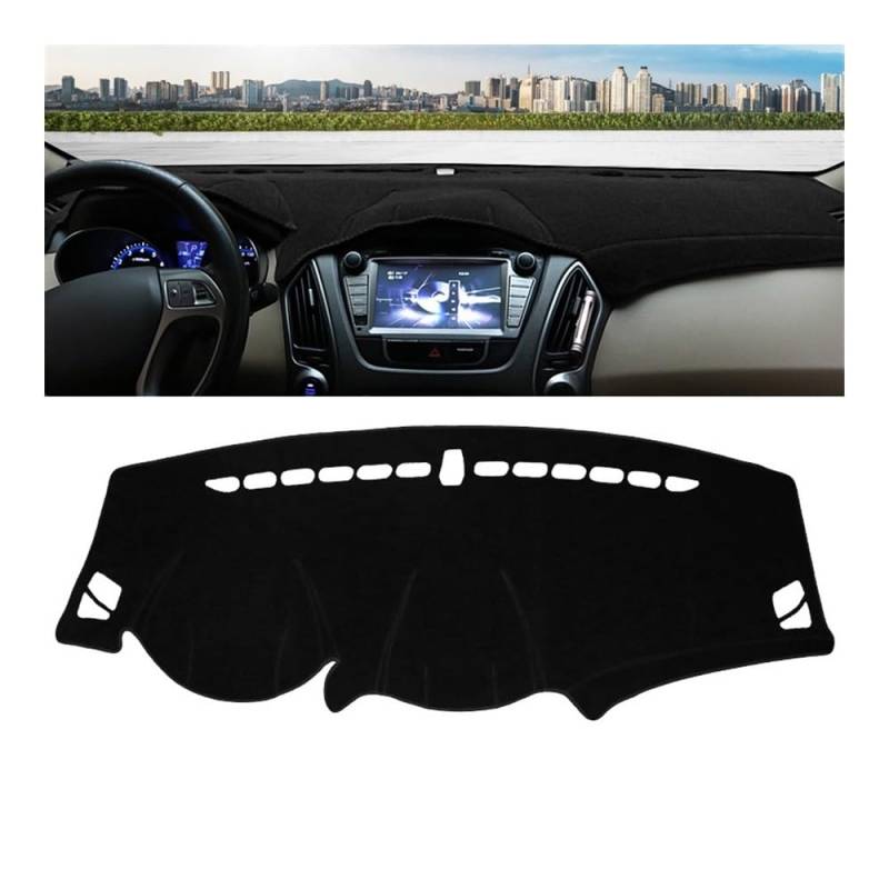 Armaturenbrett-Pad Auto Dashboard Abdeckung Sonnenschutz Matten Instrument Panel Teppiche Innen Für Hyun&dai Für IX35 LM 2010 2011 2012 2013 2014(Black Side) von QGBUSQ