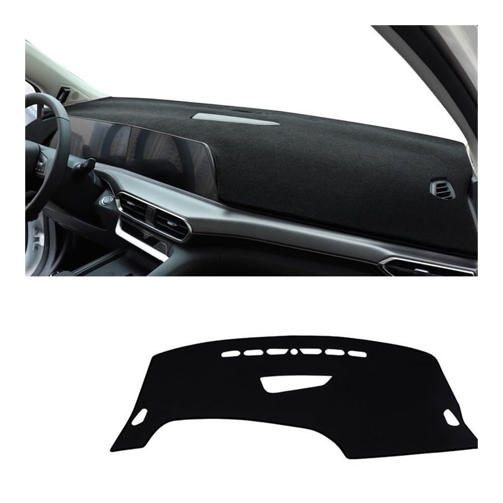 Armaturenbrett-Pad Auto Dashboard Abdeckung Sonnenschutz Matten Vermeiden Licht Pads Instrument Panel Für Changan Für UNI-T Für EINHEIT 2020 2021 2022(A Black Side) von QGBUSQ