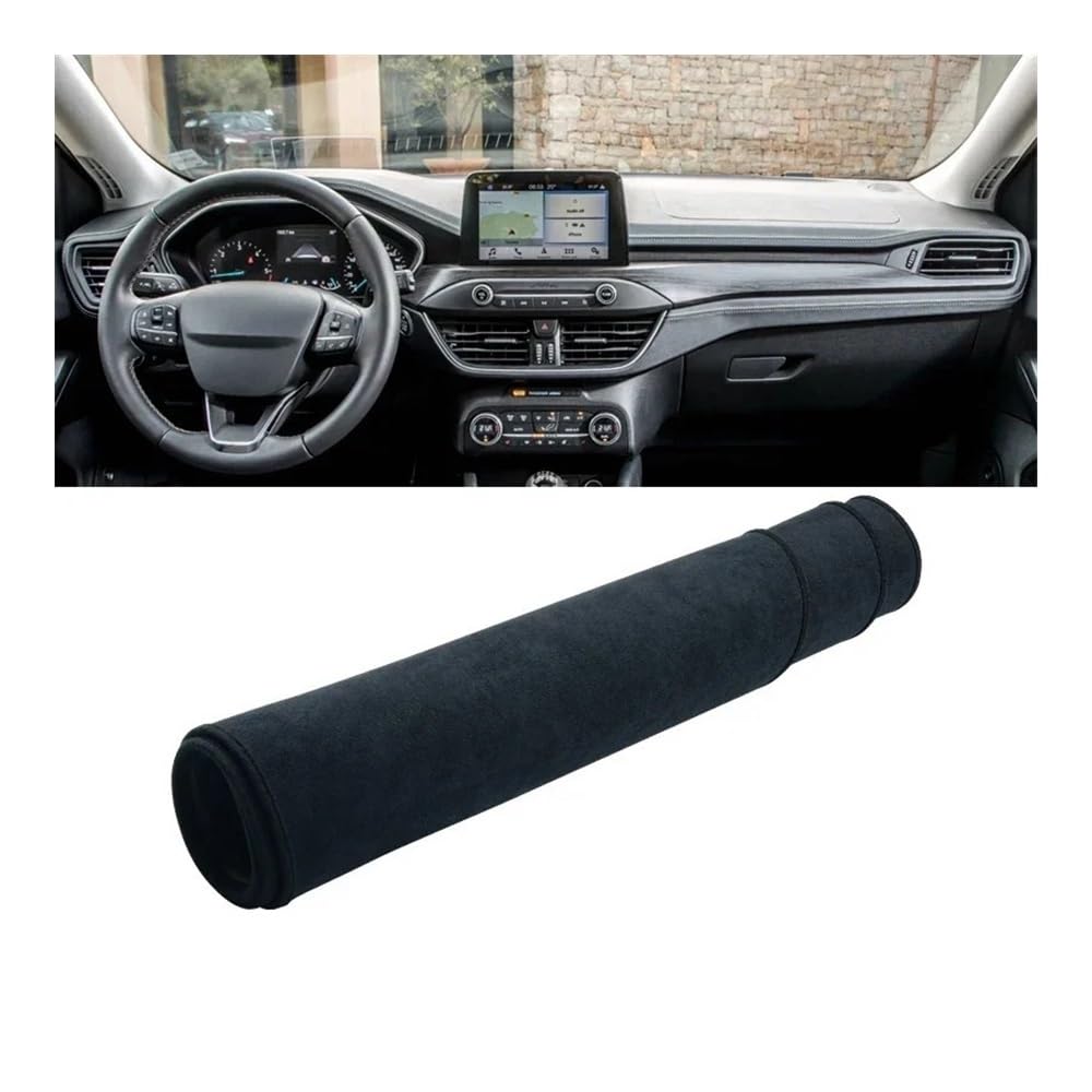 Armaturenbrett-Pad Auto Dashboard Abdeckung Sonnenschutz Nicht-slip Matte Für For&d Für Fokus Für MK4 IV Fokus 4 ST 2018 2019 2020 2021 2022 2023 2024(B Black LHD) von QGBUSQ