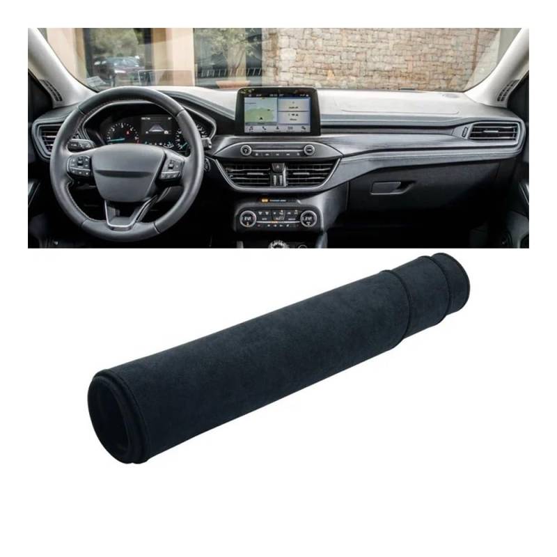 Armaturenbrett-Pad Auto Dashboard Abdeckung Sonnenschutz Nicht-slip Matte Für For&d Für Fokus Für MK4 IV Fokus 4 ST 2018 2019 2020 2021 2022 2023 2024(B Black LHD) von QGBUSQ