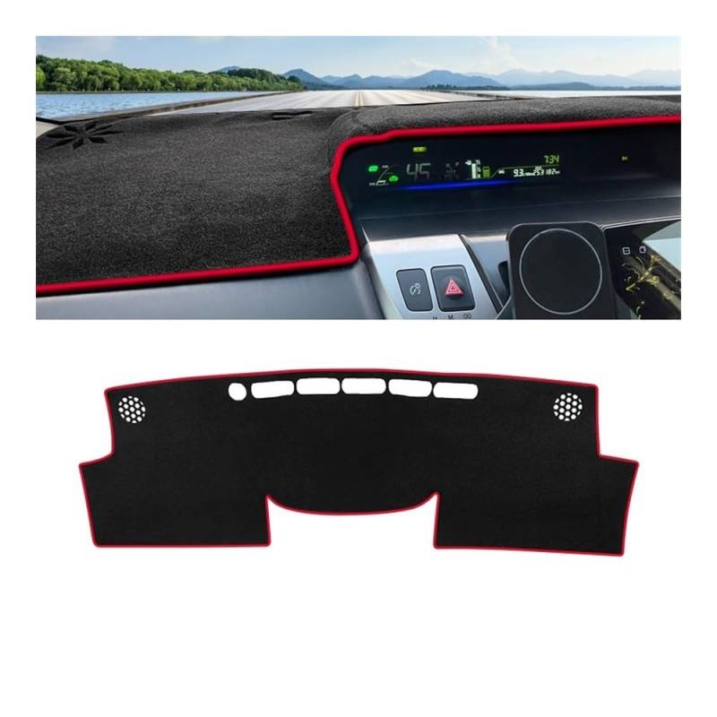 Armaturenbrett-Pad Auto Dashboard Abdeckung Sonnenschutz Pad Für Toy&ota Für Prius V Daihatsu Mebius Für ZVW40 2012 2013 2014 2015 2016 2017 2018 2019(A Red Side LHD) von QGBUSQ