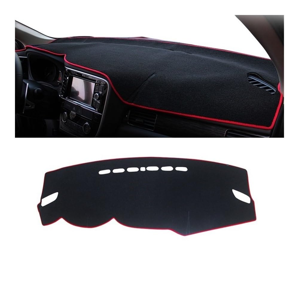 Armaturenbrett-Pad Auto Dashboard Abdeckung Sonnenschutz Pads Instrument Panel Teppiche Für Mitsub&ishi Für Outlander 3 2013 2014 2015 2016 2017 2018 2019 2020(A LHD Red Side) von QGBUSQ
