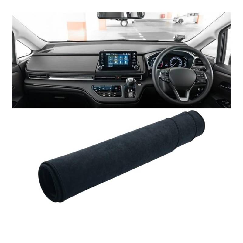 Armaturenbrett-Pad Auto Dashboard Abdeckung Sonnenschutz Vermeiden Licht Matte Non-Slip Pad Protector DashMat Für Hon┐da Für Odyssey RC4 2021 2022 2023(B RHD Black) von QGBUSQ