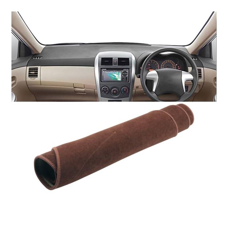 Armaturenbrett-Pad Auto Dashboard Abdeckung Sonnenschutz Vermeiden Licht Matten Pad Für Toy&ota Für Coro┐lla Axio Fielder E140 E150 2006-2010 2011 2012 2013(B RHD Brown) von QGBUSQ