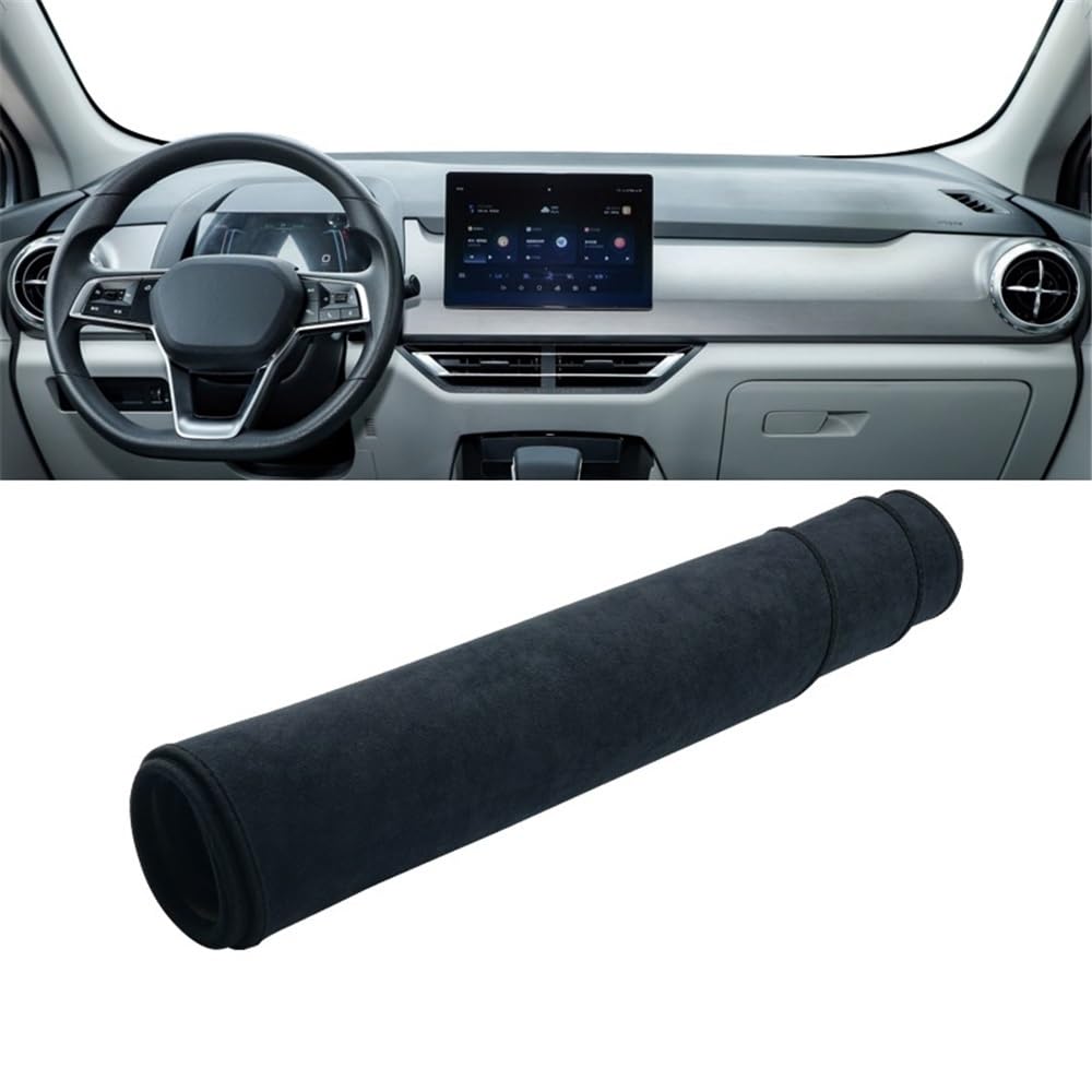 Armaturenbrett-Pad Auto Dashboard Abdeckung Sonnenschutz Vermeiden Licht Nicht-Slip Matte Instrument Panel Teppiche Für BYD Für Yuan Pro EV 2021 2022 2023(B Black) von QGBUSQ