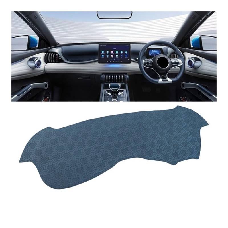 Armaturenbrett-Pad Auto Dashboard Abdeckung Vermeiden Licht Matten Sonnenschutz Non-Slip Pad Für BYD Für ATTO 3 Yuan Plus EV DM-ich 2021 2022 2023(RHD Embossing Blue) von QGBUSQ
