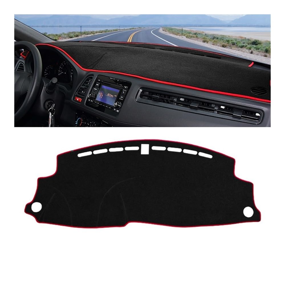 Armaturenbrett-Pad Auto Dashboard Abdeckung Vermeiden Licht Pad Instrument Panel Matte Fall Teppiche Für Hon┐da Für HR-V Für HRV 2014 2015 2016 2017 2018 2019 2020(A Red Side LHD) von QGBUSQ