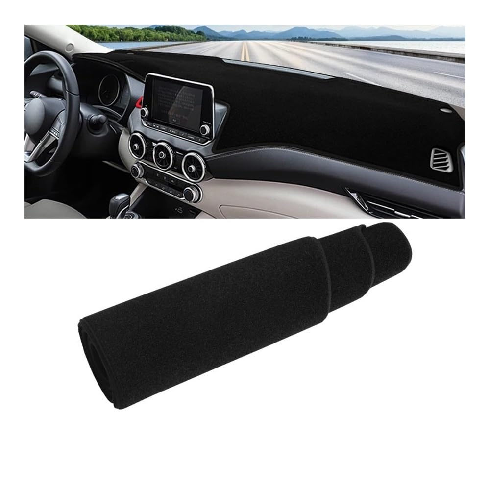 Armaturenbrett-Pad Auto Dashboard Abdeckung Vermeiden Licht Pad Sonnenschutz Teppiche Non-Slip Matte Für N&issan Für Sentra Sylphy B18 2020 2021 2022 2023 2024(A Black Side) von QGBUSQ