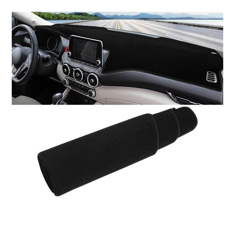 Armaturenbrett-Pad Auto Dashboard Abdeckung Vermeiden Licht Pad Sonnenschutz Teppiche Non-Slip Matte Für N&issan Für Sentra Sylphy B18 2020 2021 2022 2023 2024(A Black Side) von QGBUSQ
