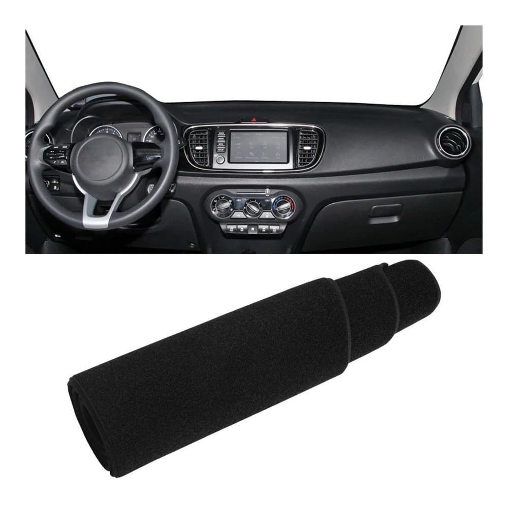 Armaturenbrett-Pad Auto Dashboard Abdeckung Vermeiden Licht Pads Sonnenschutz Matten Fall Instrument Panel Für Kia Für Pegas 2021 2022 2023(A LHD Black side) von QGBUSQ