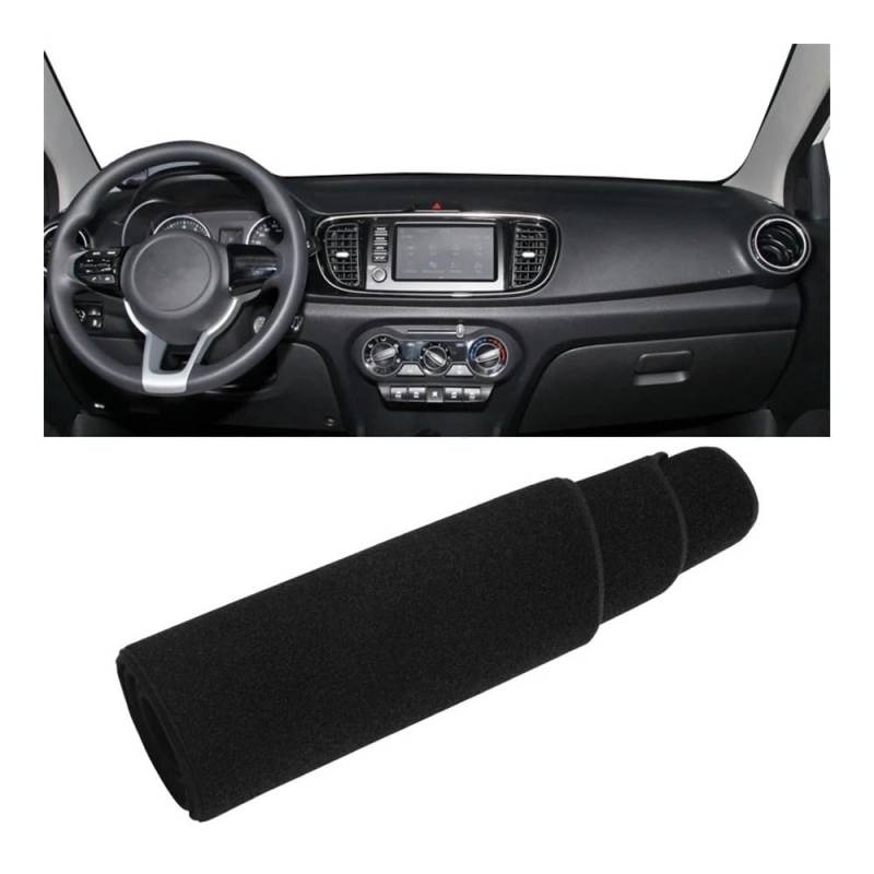 Armaturenbrett-Pad Auto Dashboard Abdeckung Vermeiden Licht Pads Sonnenschutz Matten Fall Instrument Panel Für Kia Für Pegas 2021 2022 2023(A LHD Black side) von QGBUSQ