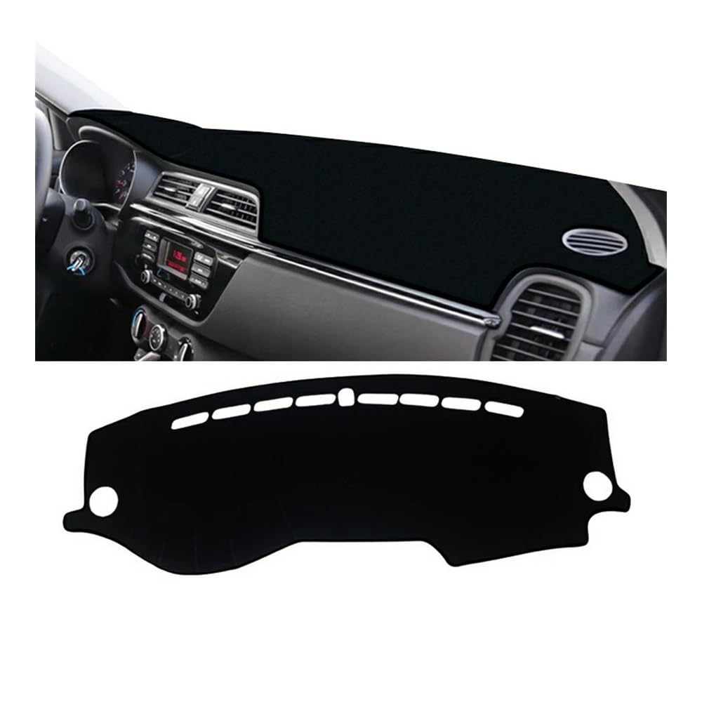 Armaturenbrett-Pad Auto Dashboard Abdeckung Vermeiden Licht Pads Sonnenschutz Matten Fall Teppiche Für Kia Für Rio 4 X-Linie K2 KX Kreuz 2017 2018 2019 2020(A Black Side) von QGBUSQ