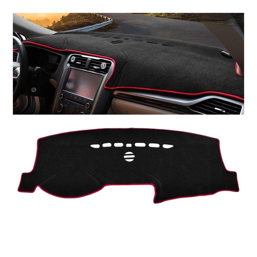 Armaturenbrett-Pad Auto Dashboard Abdeckung Vermeiden Licht Pads Sonnenschutz Matten Für For&d Für Mondeo 5 MK5 Fusion 2013 2014 2015 2016 2017 2018 2019(A Red Side) von QGBUSQ