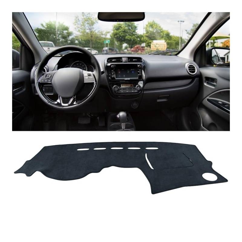 Armaturenbrett-Pad Auto Dashboard Matte Vermeiden Licht Sonnenschutz Abdeckung Für Mitsub&ishi Für Mirage G4 2012-2018 2019 2020 2021 2022 2023 2024(LHD Black) von QGBUSQ