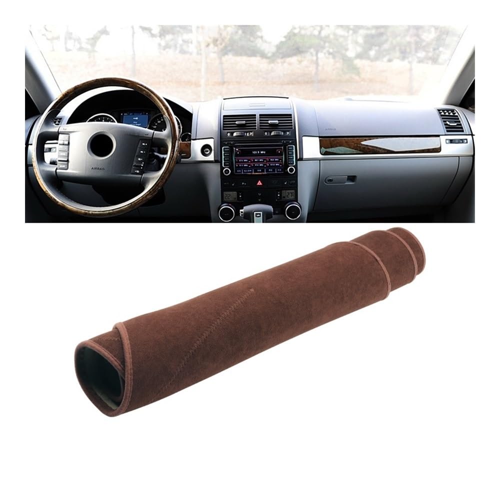 Armaturenbrett-Pad Auto Dashboard Matte Vermeiden Licht Sonnenschutz Pad Abdeckung Für V&W Für Touareg 7L 2003 2004 2005 2006 2007 2008 2009 2010(Braun) von QGBUSQ