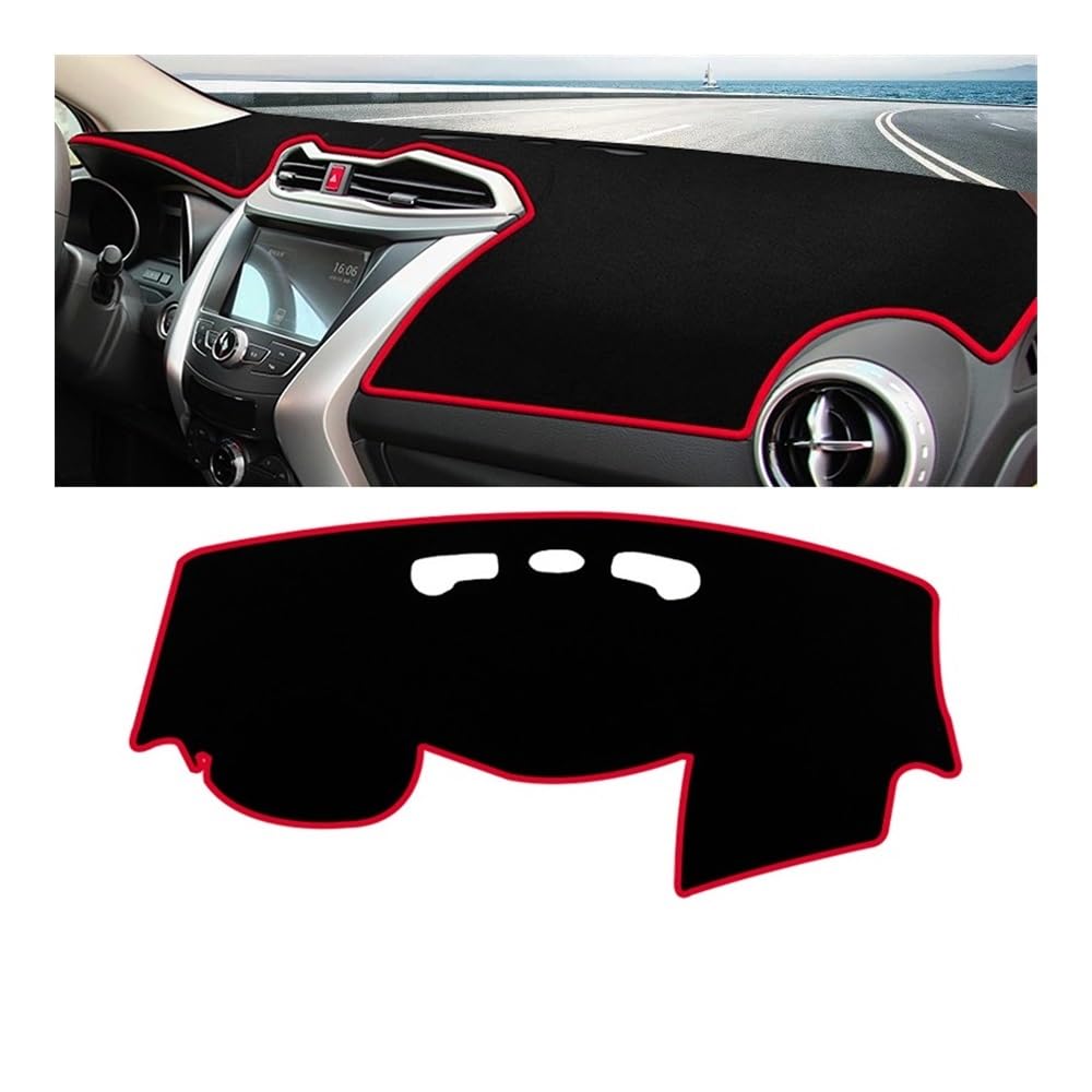 Armaturenbrett-Pad Auto Dashboard Matte Vermeiden Licht Sonnenschutz Pad Abdeckung Teppiche Innen Für BYD Für Yuan EV DM-ich 2016 2017 2018 2019(A Red Side) von QGBUSQ
