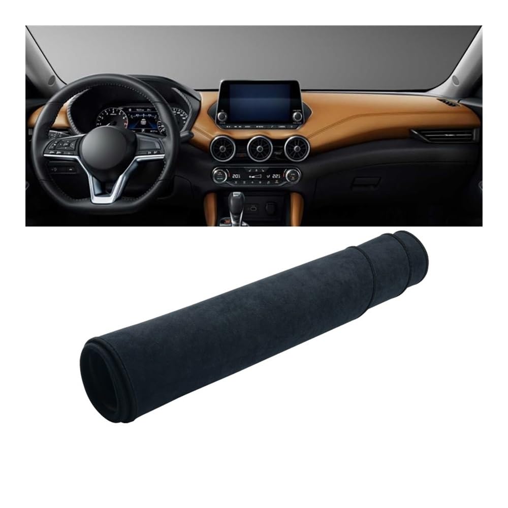 Armaturenbrett-Pad Auto Dashboard Pad Sonnenschutz Abdeckung Vermeiden Licht Matte Instrument Panel Teppiche Für N&issan Für Sentra B18 2020 2021 2022 2023(B Black) von QGBUSQ