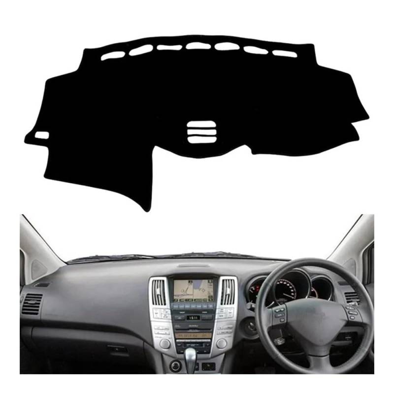 Armaturenbrett-Pad Auto Dashmat Dashboard Abdeckung Matte Dash Sonnenschirm Teppich Für Le&xus Für RX300 RX330 RX350 2004 2005 2006 2007 2008 2009(Right Hand Drive,Black Edge) von QGBUSQ