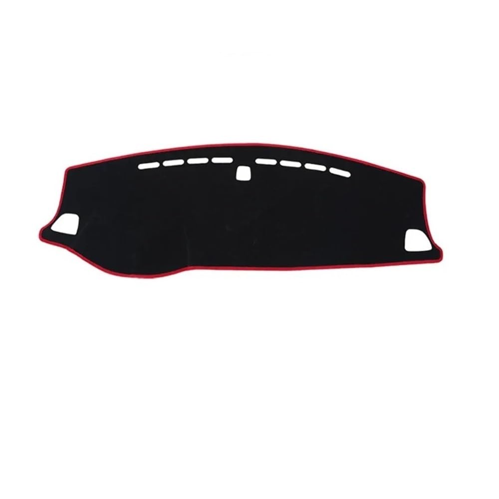 Armaturenbrett-Pad Auto Dashmat Dashboard Abdeckung Matte Pad TL Dash Board Sonnenschirm Schützen Teppich Auto Für Hyun&dai Für Tucson 2019 2020(Left Hand Drive,Red Edge) von QGBUSQ