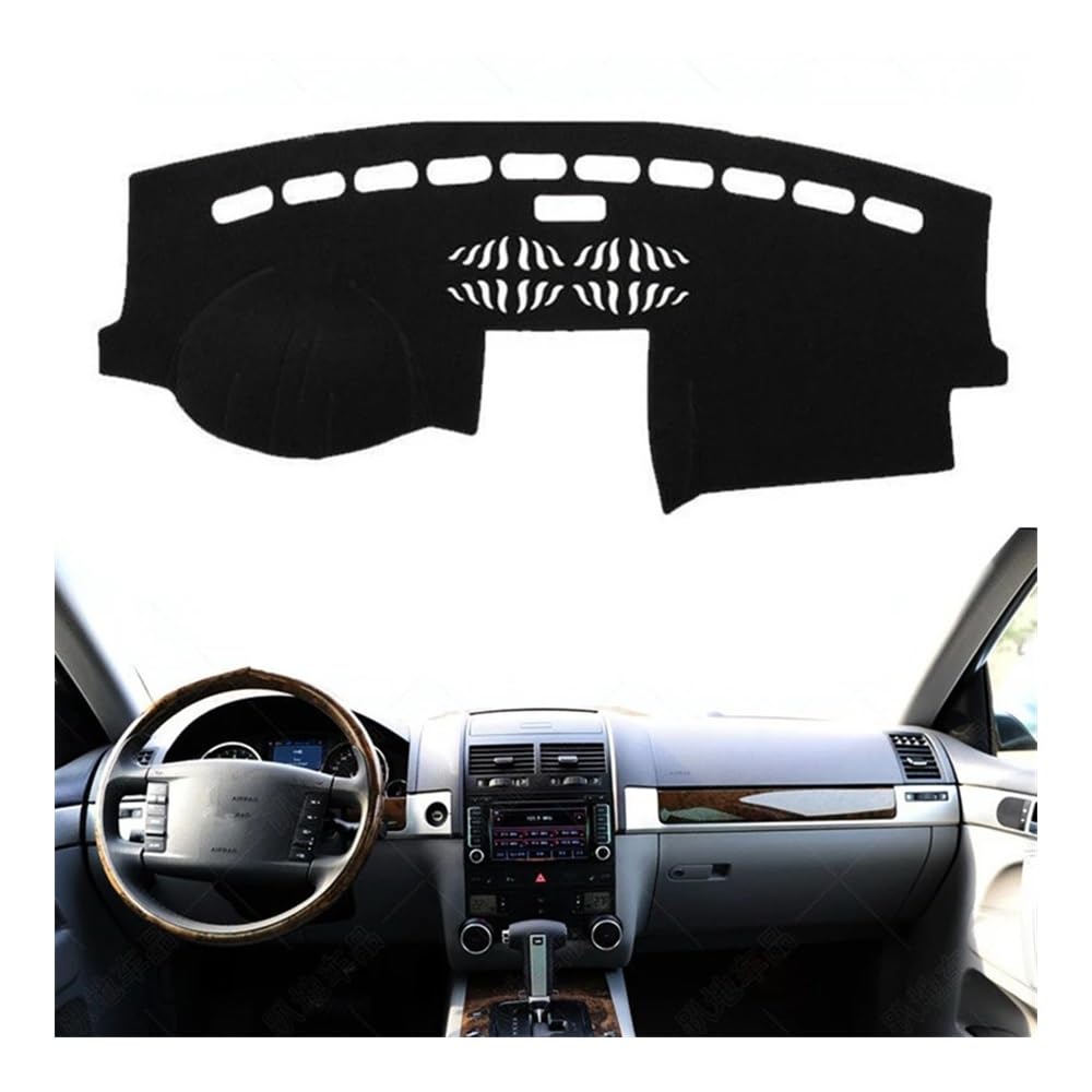 Armaturenbrett-Pad Auto Dashmat Dashboard Abdeckung Matte Teppich Sonnenschutz Schützen Teppich Für V&W Für Touareg 2003 2004 2005 2006 2007 2008 2009 2010(Left Hand Drive) von QGBUSQ