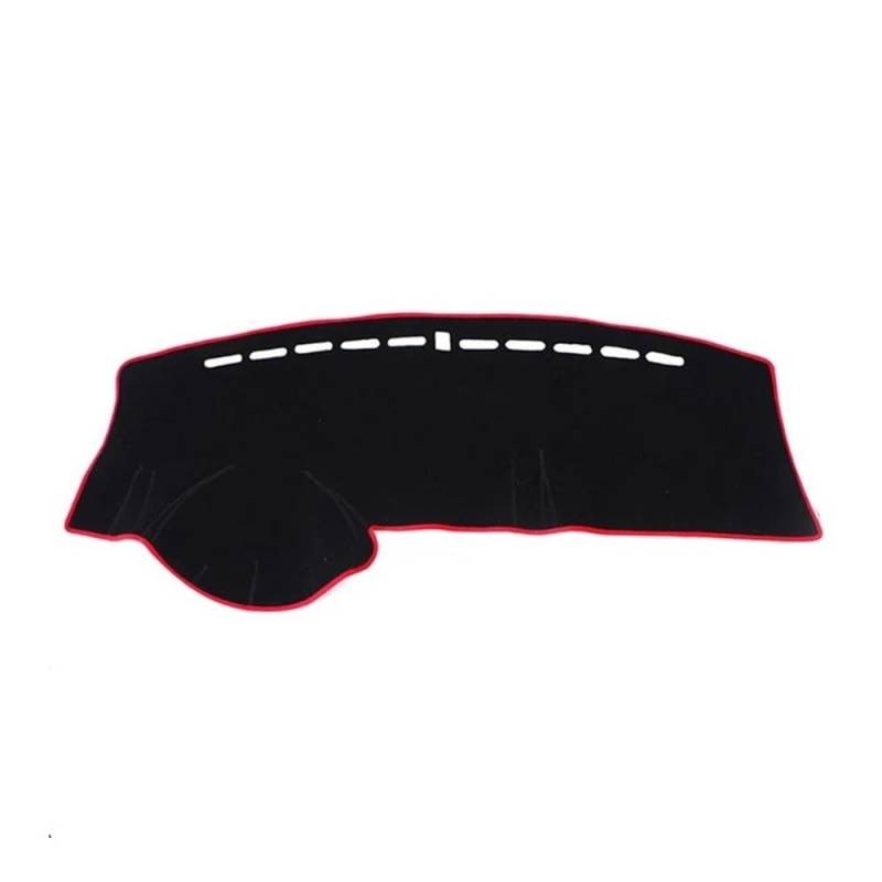 Armaturenbrett-Pad Auto Dashmat Instrument Sonnenschutz Teppich Abdeckung Matte Pad Protector Für Hon┐da Für CITY 2003 2004 2005 2006 2007(RHD,Black(Red Edge)) von QGBUSQ