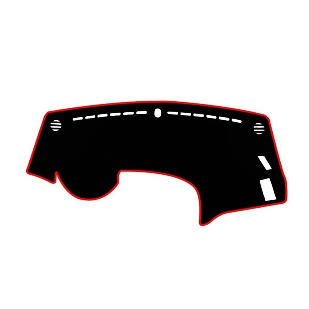 Armaturenbrett-Pad Auto Styling Dashmat Dashboard Abdeckung Matte Pad Sonnenschirm Schützen Teppich Für KIA Für Forte Cerato K3 Vivaro 2013-2018(Right Hand Drive,Red Edge) von QGBUSQ