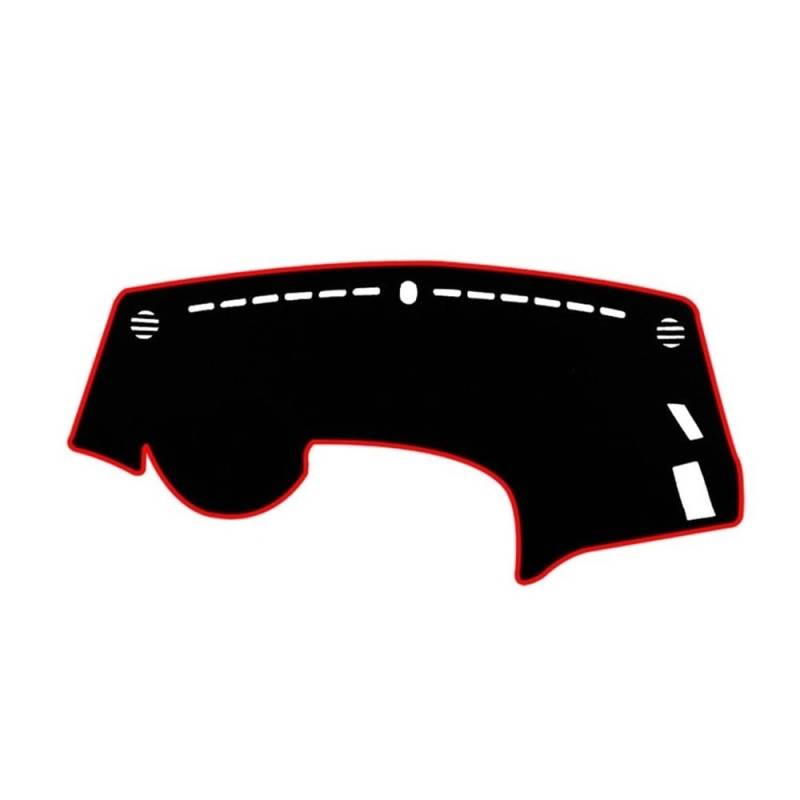 Armaturenbrett-Pad Auto Styling Dashmat Dashboard Abdeckung Matte Pad Sonnenschirm Schützen Teppich Für KIA Für Forte Cerato K3 Vivaro 2013-2018(Right Hand Drive,Red Edge) von QGBUSQ