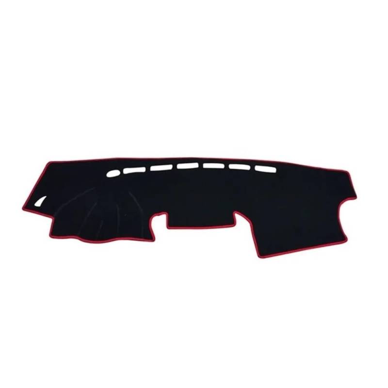 Armaturenbrett-Pad Auto Styling Dashmat Für Toy&ota Für R&AV4 XA30 2006 2007 2008 2009 2010 2011 2012 Dashboard Abdeckung Matte Pad Sonnendach Teppich(LHD,Black(Red Edge)) von QGBUSQ