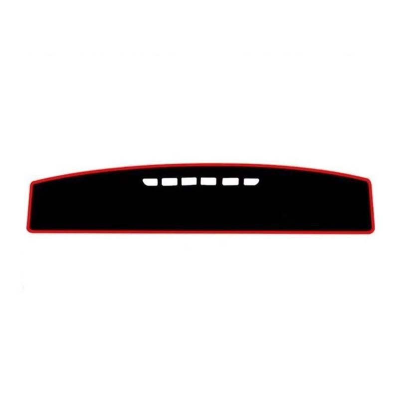 Armaturenbrett-Pad Auto-Styling Für Great Wall Für GWM Für TANK 300 2021 2022 2023 2024 Armaturenbrettabdeckung Matte Dashpad Instrument Sonnenschutzdach Teppich(RHD,Black(Red Edge)) von QGBUSQ
