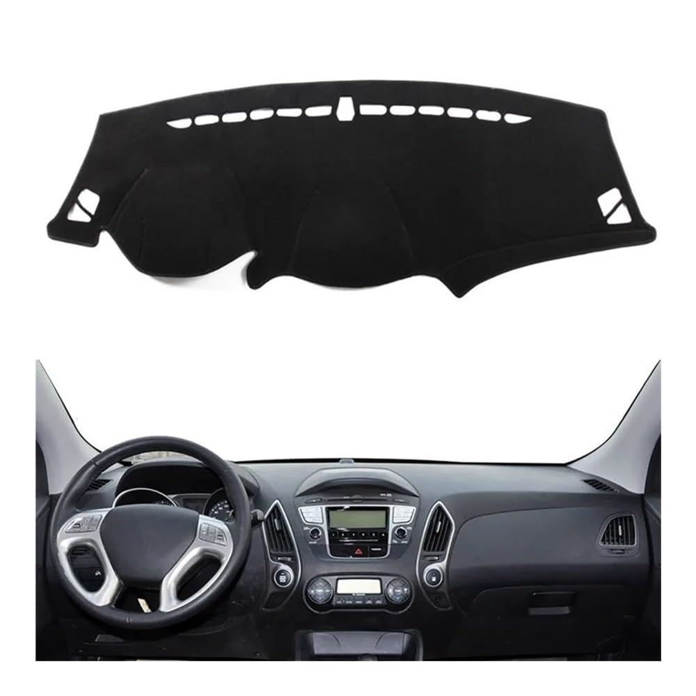 Armaturenbrett-Pad Dashmat Armaturenbrett-Abdeckungsmatte Dash-Sonnenschutz Instrumententeppich Für Hyun&dai Für IX35 Tucson 2010 2011 2012 2013 2014 2015(Left Hand Drive) von QGBUSQ