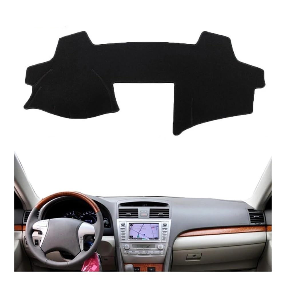 Armaturenbrett-Pad Dashmat Dashboard Abdeckung Matte Pad Sonnenblende Schützen Teppich Auto Für Toy&ota Für Camry Aurion XV40 2007 2008 2009 2010 2011(Left Hand Drive) von QGBUSQ