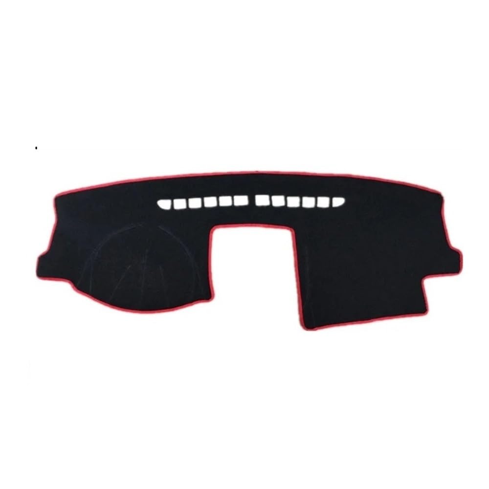 Armaturenbrett-Pad Dashmat Dashboard Cover Pad Matte Anti-glare Dash Sonnenschutz Teppich Teppich Auto Für V&W Für Golf 5 MK5 2004 2005 2006 2007 2008 2009(Right Hand Drive,Red Edge) von QGBUSQ