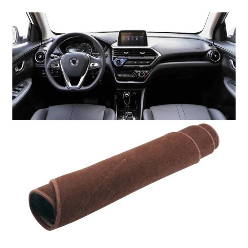 Armaturenbrett-Pad Für Changan Für Alsvin 2018 2019 2020 2021 2022 2023 Auto-Armaturenbrettabdeckung Armaturenbrettmatte Sonnenschutz Rutschfeste Unterlage(B Brown) von QGBUSQ