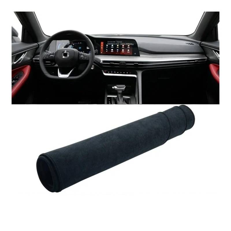 Armaturenbrett-Pad Für Changan Für CS35 Plus 2021 2022 2023 2024 Auto-Armaturenbrett-Abdeckung Armaturenbrettmatte Sonnenschutz Lichtschutz Rutschfeste Unterlage(B Black) von QGBUSQ