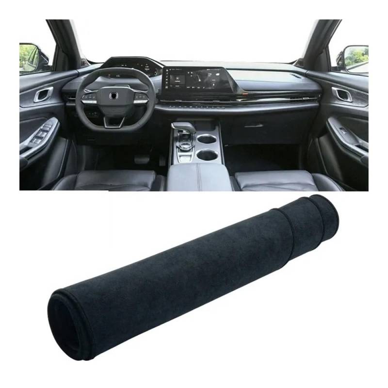 Armaturenbrett-Pad Für Changan Für CS55 Plus 2022 2023 2024 Auto Dashboard Abdeckung Dash Matte Sonnenschutz Nicht-slip Pad Innen(B LHD Black) von QGBUSQ