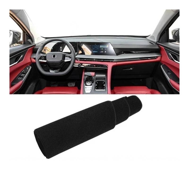 Armaturenbrett-Pad Für Changan Für CS75 PLUS 2022 2023 2024 Auto-Armaturenbrett-Abdeckung Armaturenbrett-Matte Sonnenschutz Rutschfeste Unterlage(A Without HUD Black) von QGBUSQ