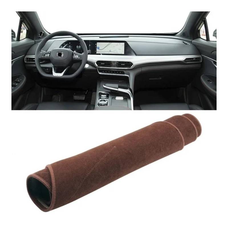 Armaturenbrett-Pad Für Changan Für UNI-T 2020 2021 2022 Auto-Armaturenbrett-Abdeckung Armaturenbrettmatte Sonnenschutz Lichtschutz Rutschfeste Unterlage(B Brown) von QGBUSQ